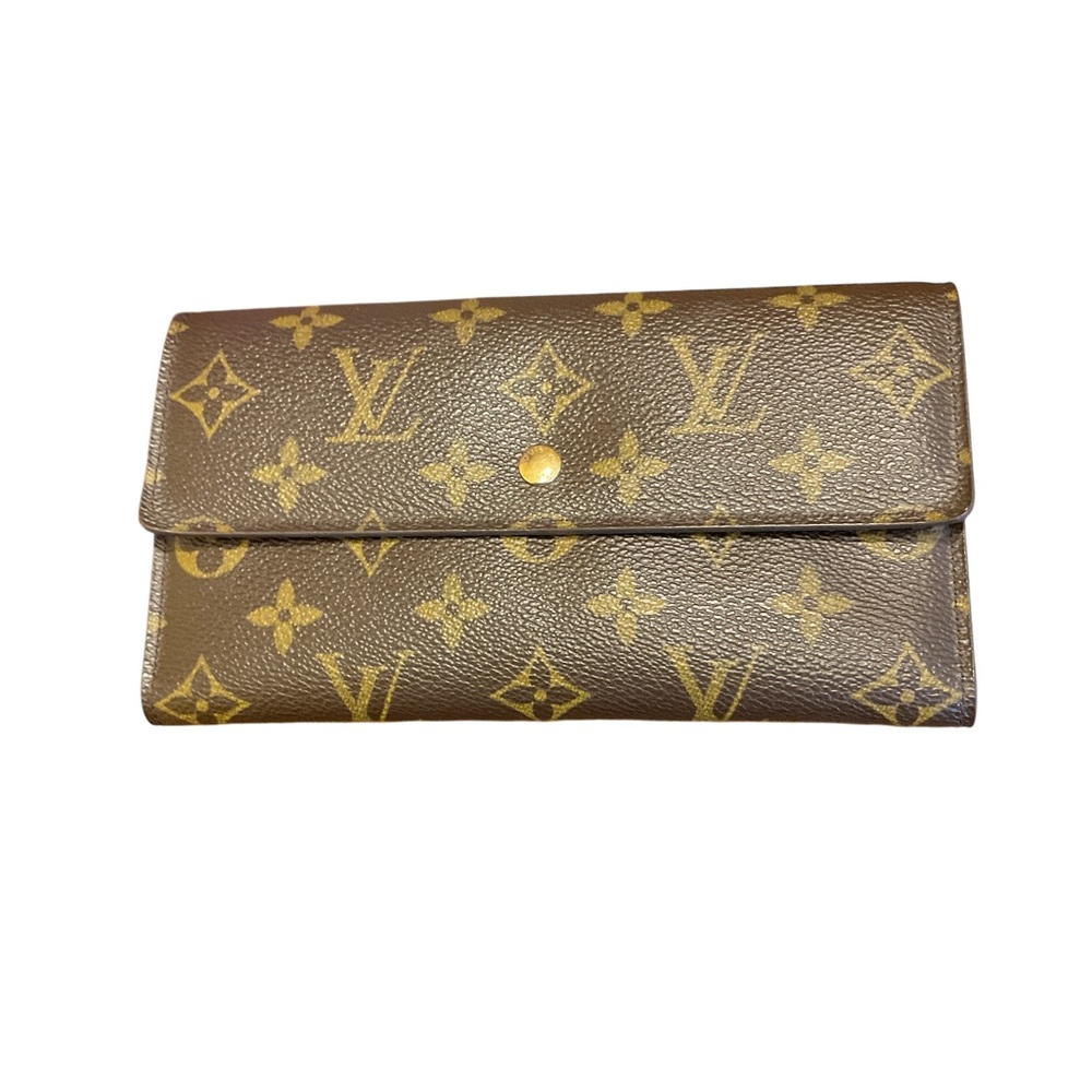 Louis Vuitton W/COA Monogram Portefeiulle Sarah Long Bifold Wallet Like New